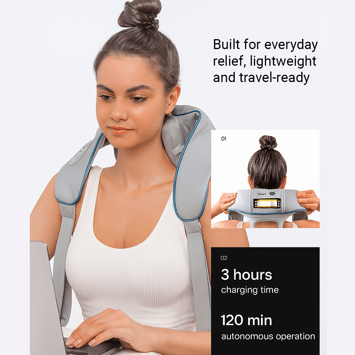 Vistonear™ FlexiEase Wireless Neck & Shoulder Massager - Vistonear - Advance The Future